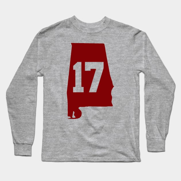 ALABAMA 17 CHAMPIONS Long Sleeve T-Shirt by thedeuce